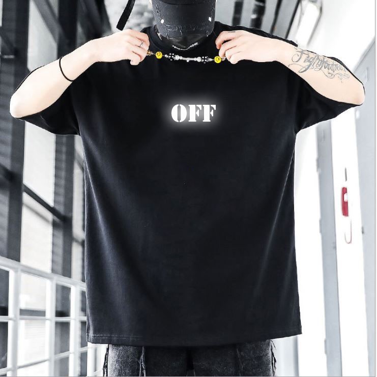 Áo Thun, Áo Thun Tay Lỡ Phom Rộng Unisex In Logo Off White, In Decal Phản Quang Siêu Đẹp | BigBuy360 - bigbuy360.vn