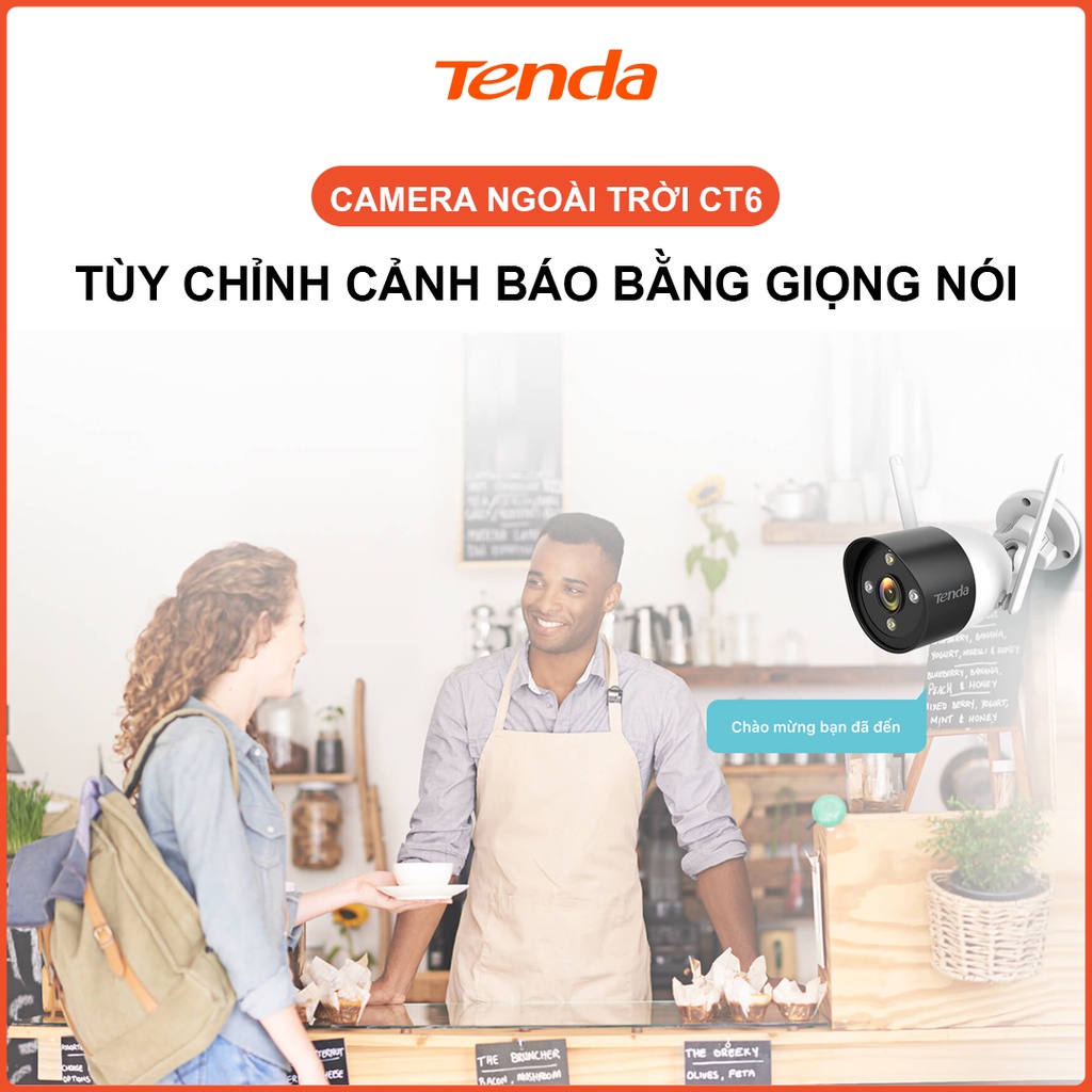 Camera Wifi Ngoài Trời Tenda CT6 Độ Phân Giải 2K - Hãng phân phối chính thức