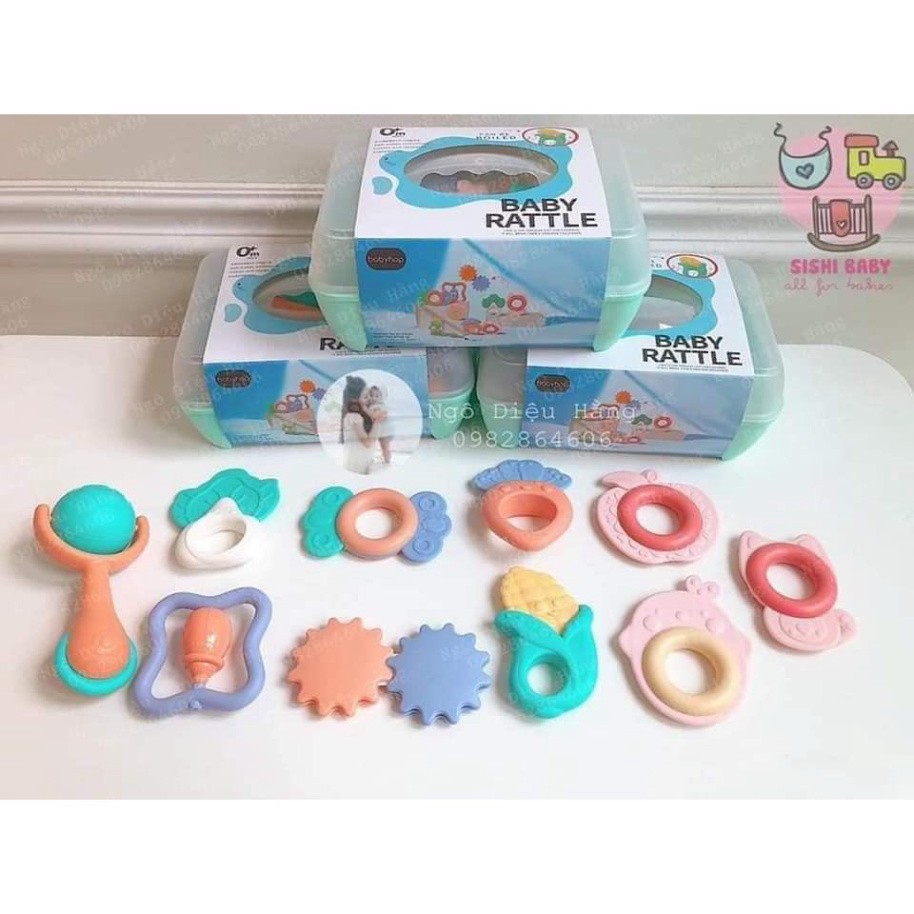 Bộ 10 Xúc xắc gặm nướu BabyRattle an toàn cho bé  BONBON KIDS