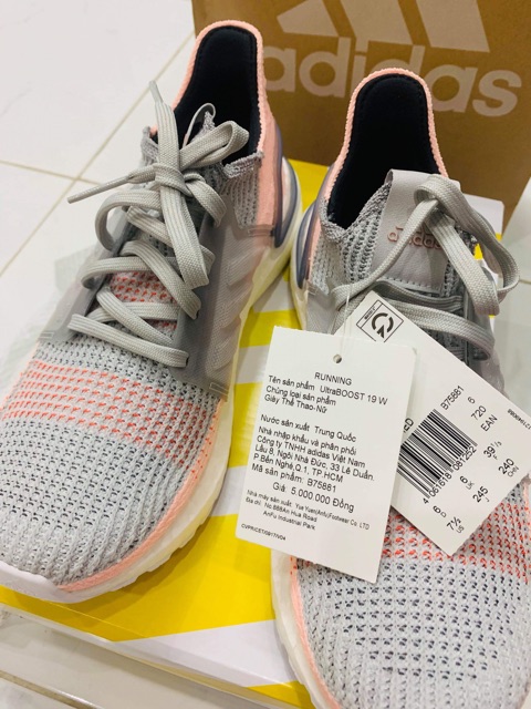 Adidas Ultraboost 19 (size 39 - nữ) hàng chính hãng, mới, hóa đơn, tag đầy đủ mua tại Adidas Landmarks