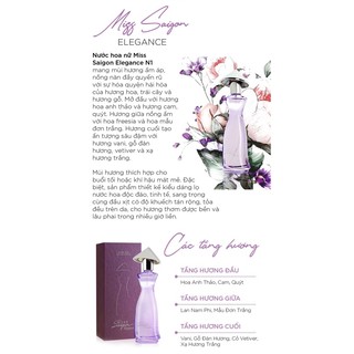 NƯỚC HOA MISS SAIGON ELEGANCE 50ml (HÀNG XỊN)