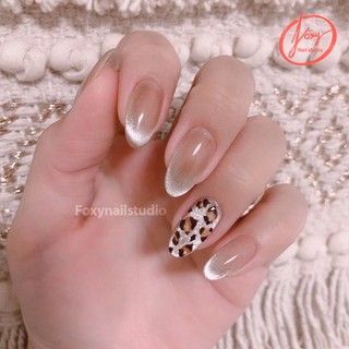 [NAILBOX] Bộ móng giả da báo mắt mèo siêu sáng - Dùng được nhiều lần