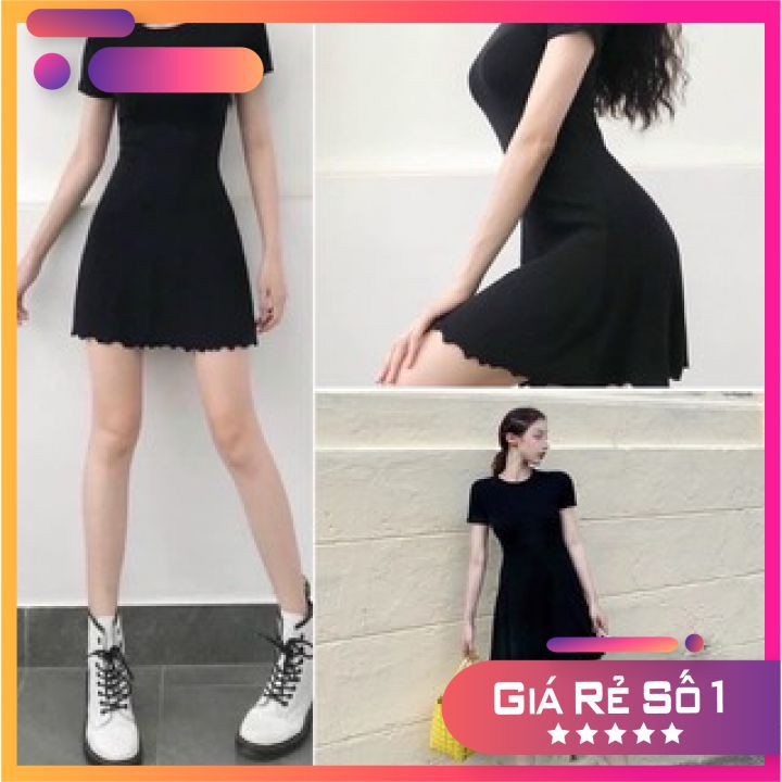 [Rẻ Vô Địch]Váy Đen Đuôi Bèo Côc Tay Nữ [FREESHIP] 🌸 Đầm Dáng Ôm Body,Thiết Kế Bánh Bèo Tiểu Thư Ulzzang HOT | BigBuy360 - bigbuy360.vn