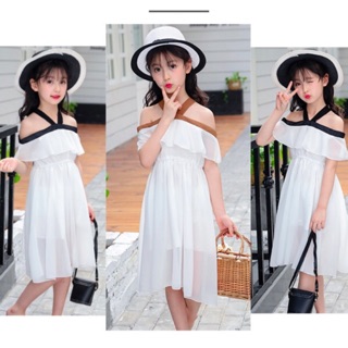 Váy maxi voan bé gái size 120-160