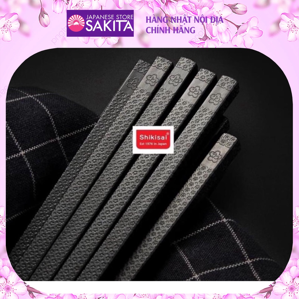Set 10 Đũa sợi thuỷ tinh shikisai Hoa Anh Đào Nhật