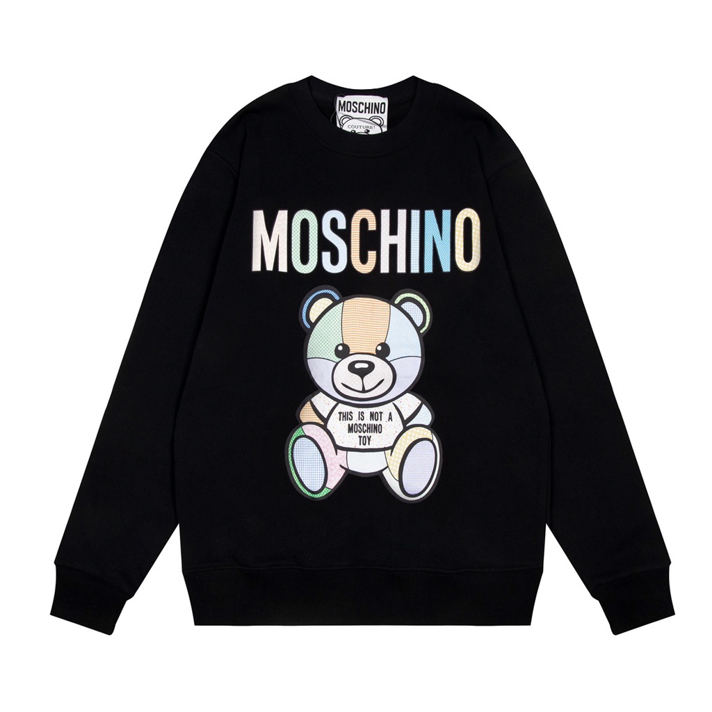 Áo Thun Tay Dài Cổ Tròn In Hình Gấu Bằng cotton Thời Trang Thu Đông Châu Âu 26190A Dành Cho Nam Nữ Size XS-L