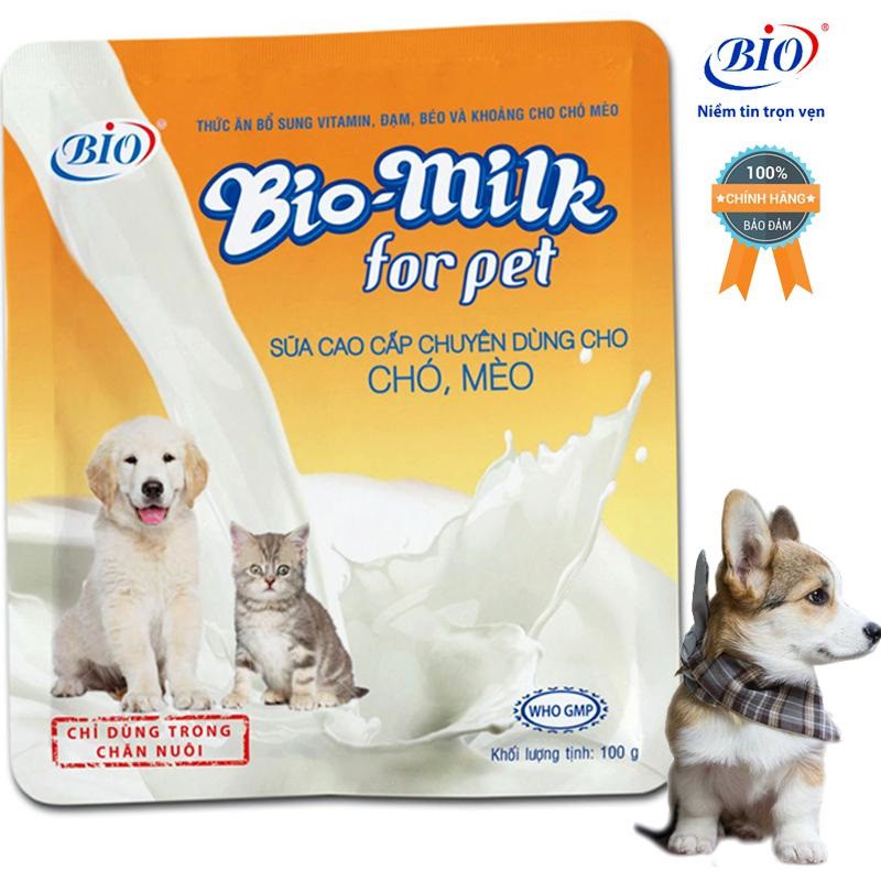 [Mã PET50K giảm Giảm 10% - Tối đa 50K đơn từ 250K] Sữa Cho Chó Mèo Bio Milk 100gr - Sữa Cao Cấp Dành Cho Thú Cưng