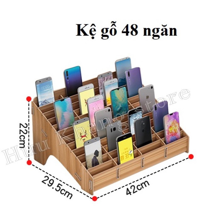 Kệ gỗ 48 ngăn | Tiện lợi