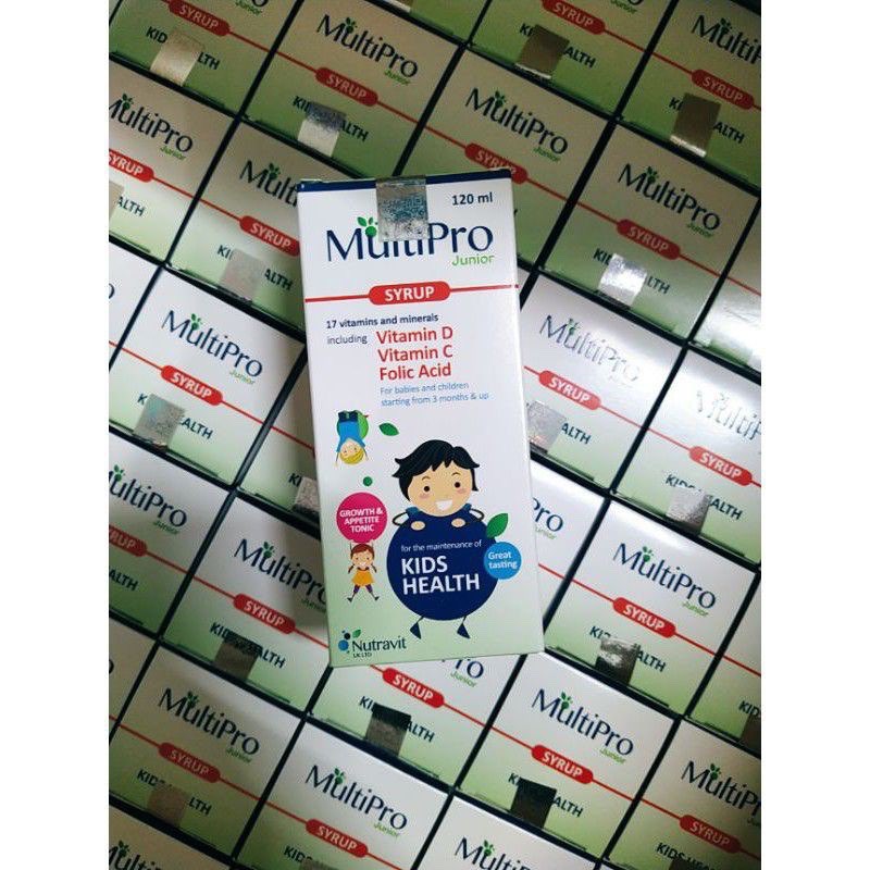 Sản phẩm MultiPro Junior Syrup cải thiện biếng ăn và suy dinh dưỡng ở trẻ, chai 120ml – Health Pharmacy