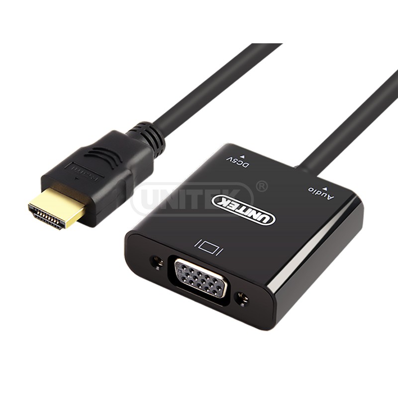 Cáp chuyển đổi HDMI to VGA có Audio Unitek Y-6333 Chính hãng