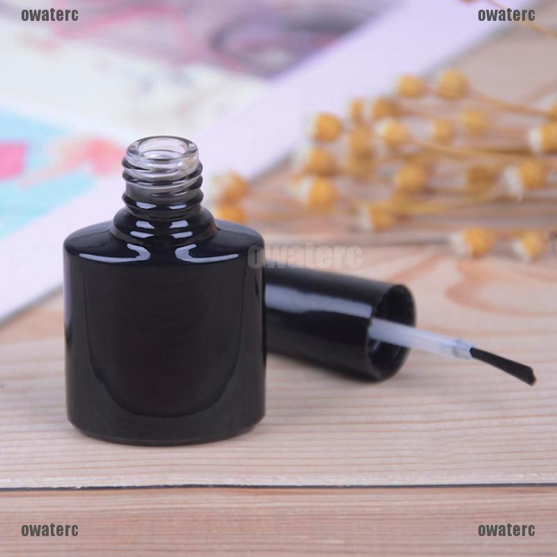 Lọ Sơn Móng Tay Bằng Thủy Tinh Đen Dung Tích 10ml