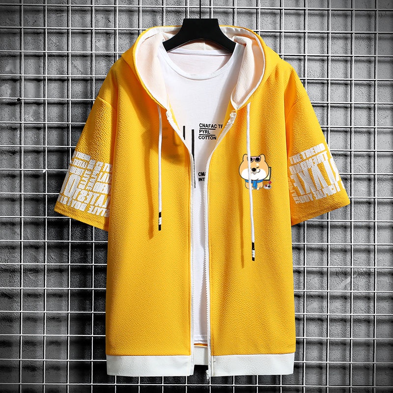 Áo KhoáC Hoodie NgắN Tay Thể Thao Cho Nam