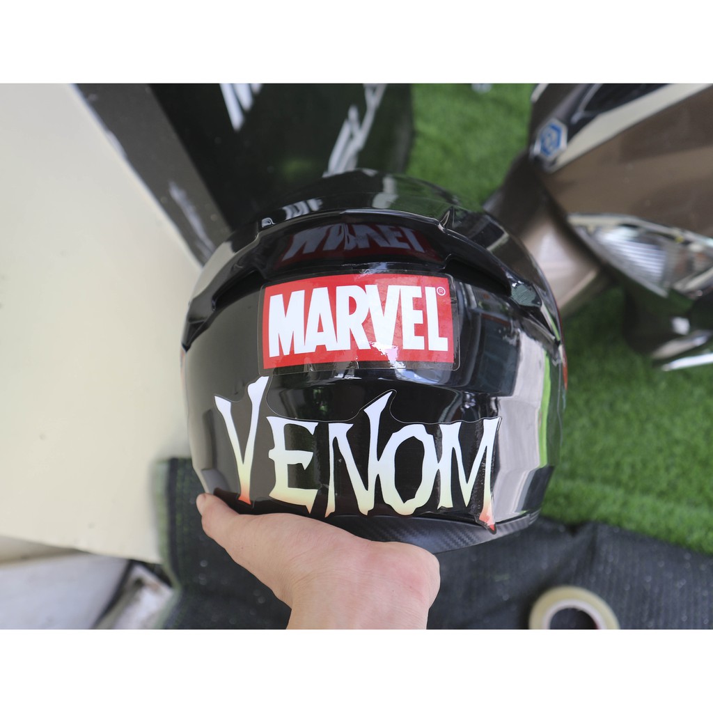 Tem VENOM decal dán nón bảo hiểm Fullface, nón 3/4, xe máy, laoptop