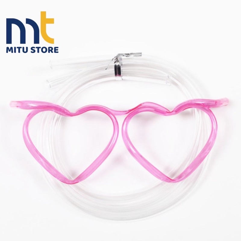 Ống Hút Mắt Kính Gọng Trái Tim Cute Vui Nhộn Độc Đáo M1429