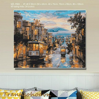 Tranh Sơn Dầu Số Hóa Góc Phố Yên Bình Tranhsohoavn Tranh Số Hóa Mã Tranh PH003