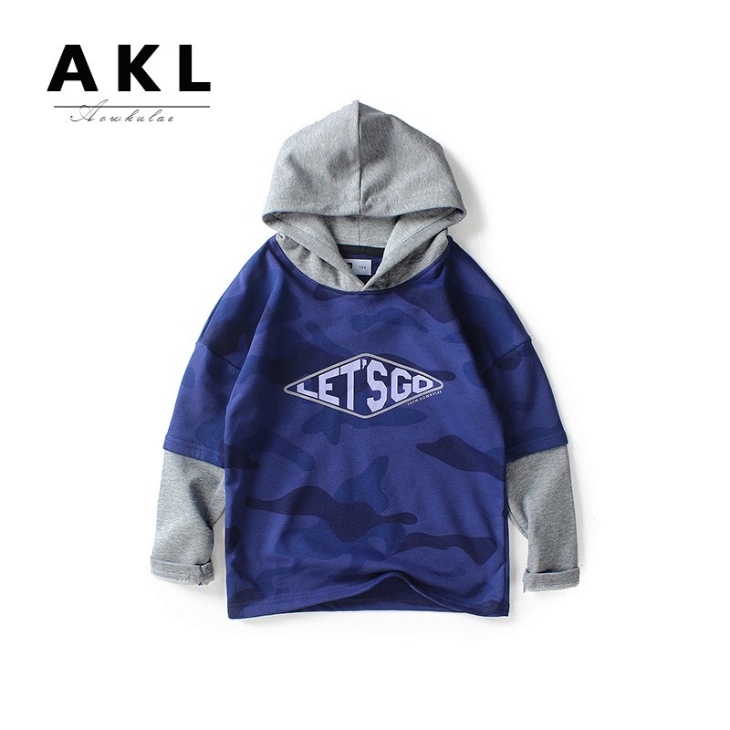 Áo khoác nỉ có mũ bé trai size đại AKL, áo hoodie phong cách Hàn Quốc cho bé 9 đến 14 tuổi nặng 30kg đến 45kg