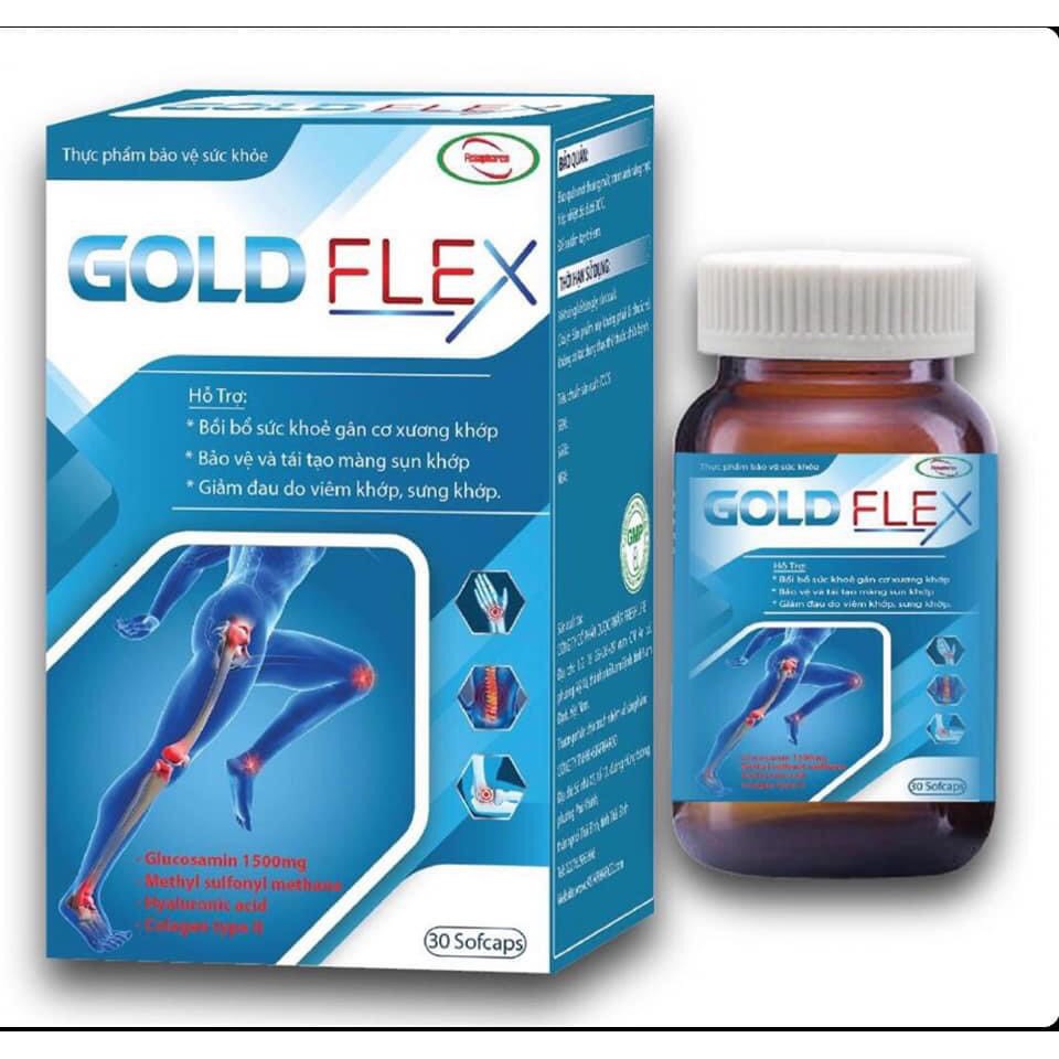 Bổ Xương Khớp GOLD FLEX 1500 Hộp 60 Viên - Tăng tiết dịch khớp, giảm viêm khớp, thoái hóa khớp.