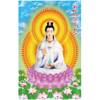 Tranh Đính Đá ABC 3D Vía Đức Quan Thế Âm Bồ Tát DF657 (KHÁCH TỰ ĐÍNH) KT:50X70CM