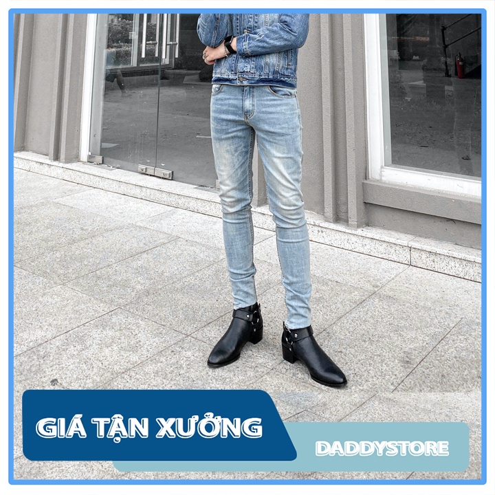 Quần jean nam xanh nhạt ✅ Quần jean xanh nam ✅ Dáng skinny Daddystore