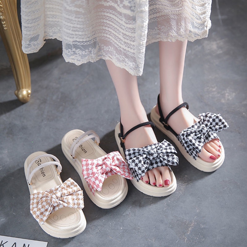 Giày Sandal Nữ Đế Dày Mềm Mại Phong Cách Roman