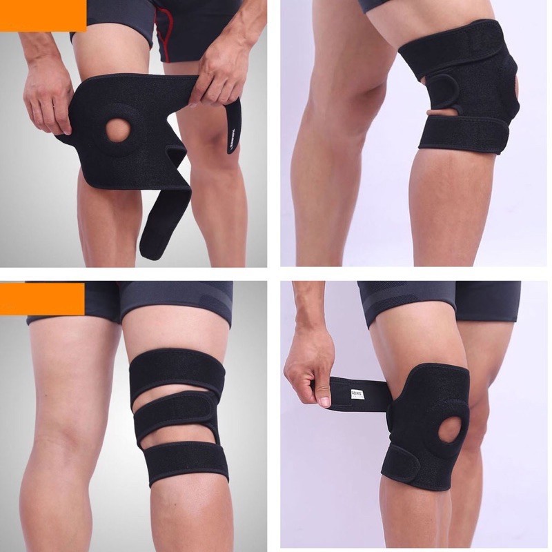 Bó gối thể thao cao cấp 3 dây dán chắc chắn - Đi xe đạp, leo núi, chơi thể thao