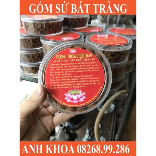 Trầm hương đốt 20p dòng mùi yến mạch - Gốm sứ Bát Tràng Anh Khoa