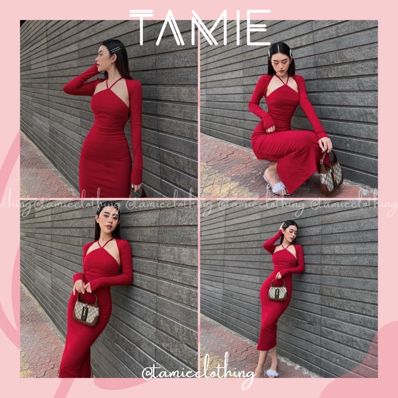 Đầm Body Cổ Yếm Kèm Croptop Tay Dài TAMIEclothing | BigBuy360 - bigbuy360.vn