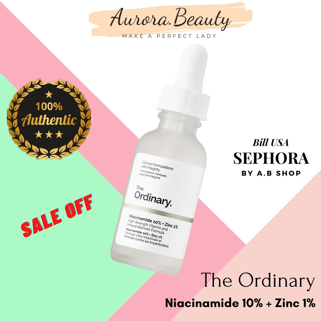 Tinh Chất Kiềm Dầu, Thu Nhỏ Lỗ Chân Lông THE ORDINARY Niacinamide 10% + Zinc 1% 30ml [Follow để nhận Voucher]