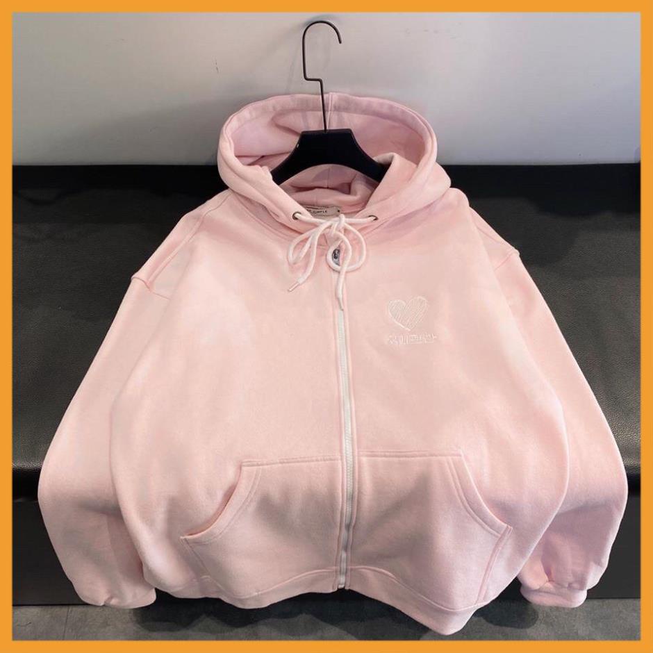 Áo Khoác nỉ Hoodie TRÁI TIM HEART Unisex chữ thêu cá tính có up hình thật trong mục bảng màu | BigBuy360 - bigbuy360.vn