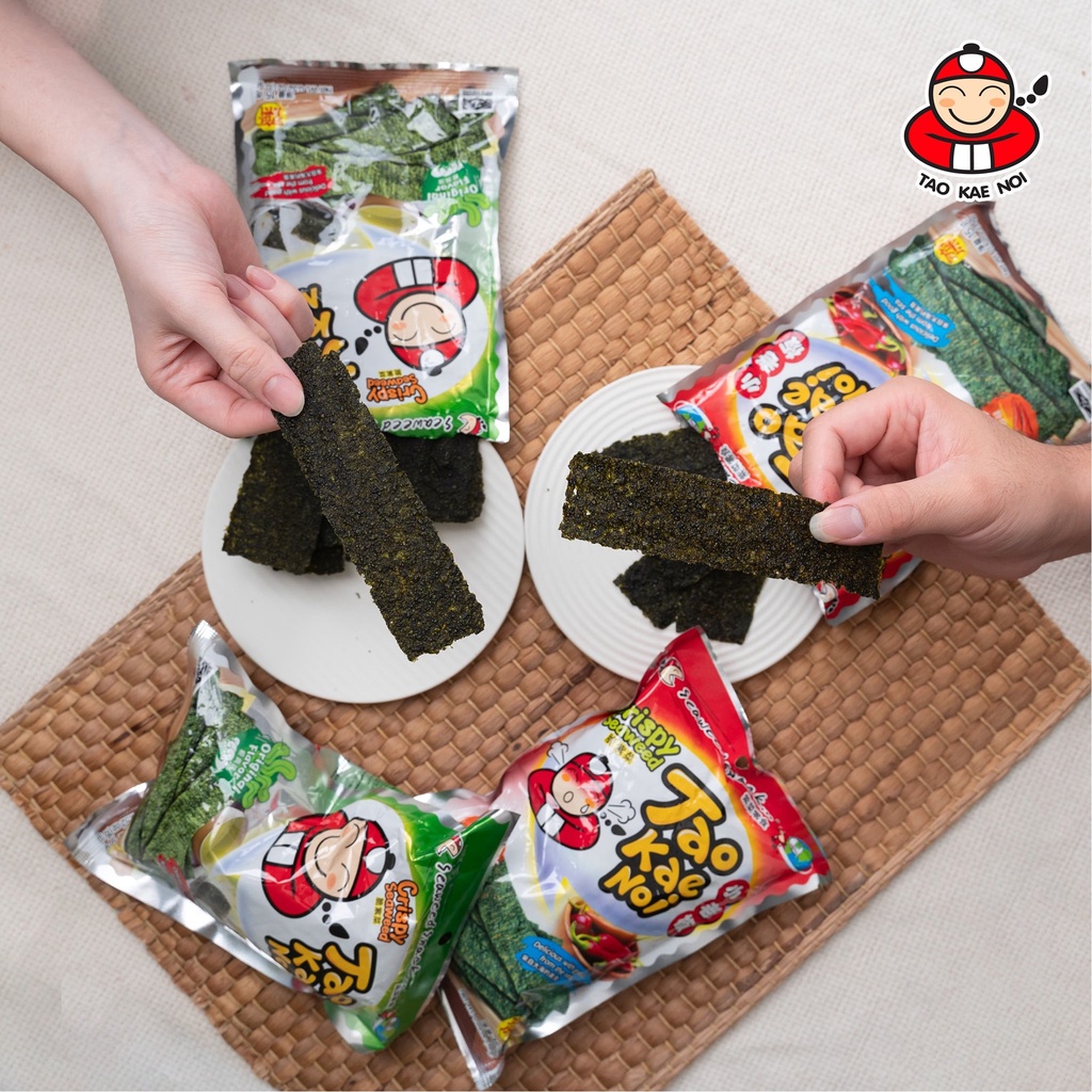 [COMBO 2 gói] Snack rong biển TaoKaeNoi CRISPY SEAWEED 32g nhiều vị: truyền thống, vị cay