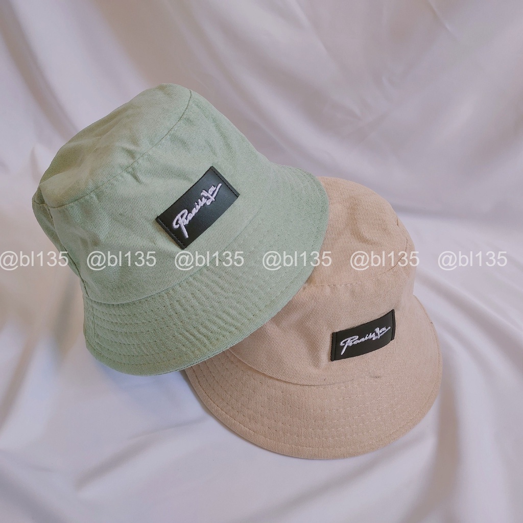 Nón Bucket Nam Nữ Thể Thao Vành Tròn 1 Lớp Đính Da Thêu Promissyou Chất Vải Nhung Thời Trang Ulzzang BL135