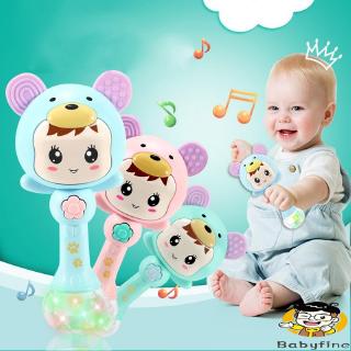 ♪U-Baby Shaker Sand Hammer Toy Dynamic Rhythm Stick Baby Rattles Kids Musical Party Favor Musical Instrument Toys