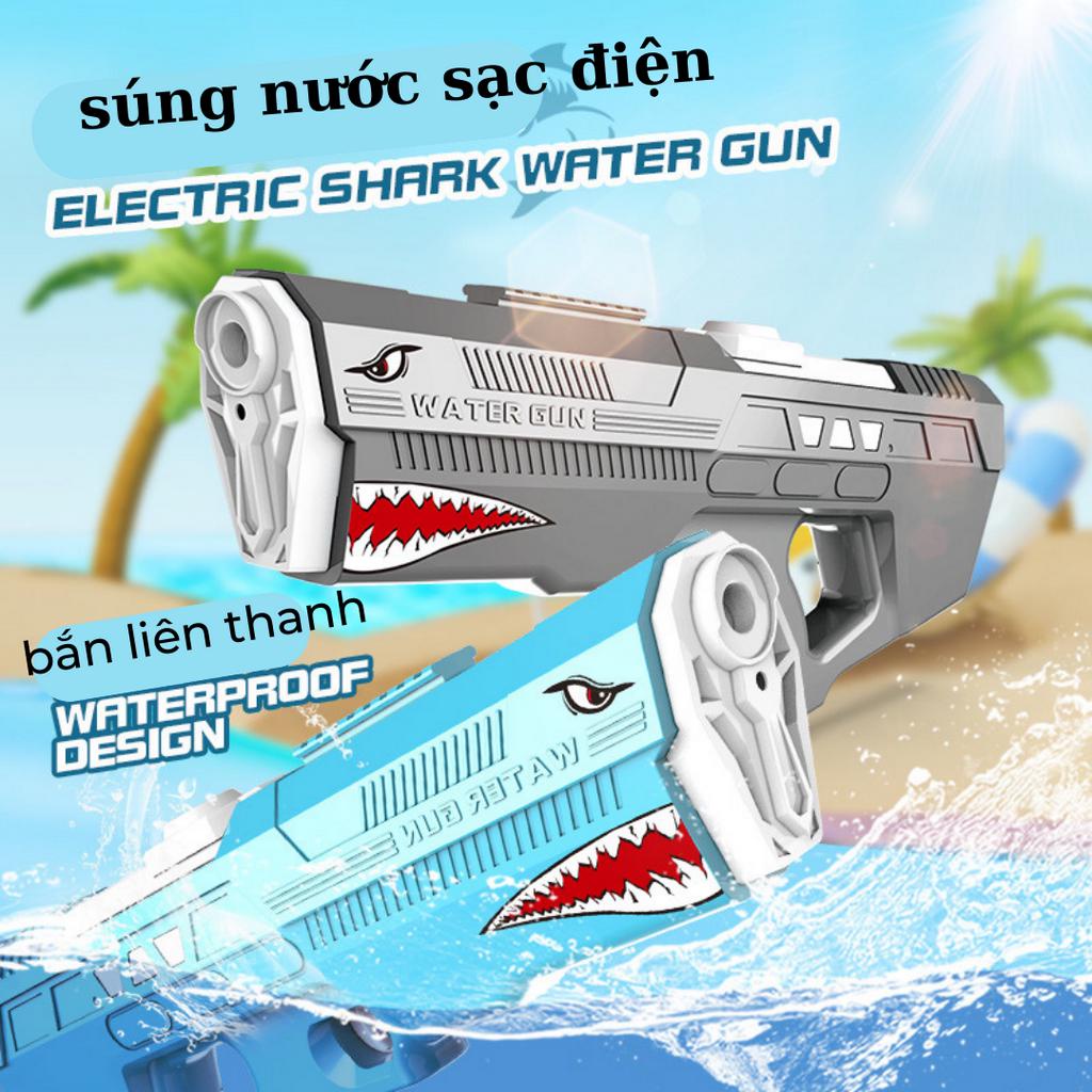 Súng bắn nước đồ chơi cao cấp sạc điện bắn tự động liên thanh cực mạnh cực chuẩn xác