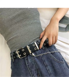 Thắt lưng da kèm chain
