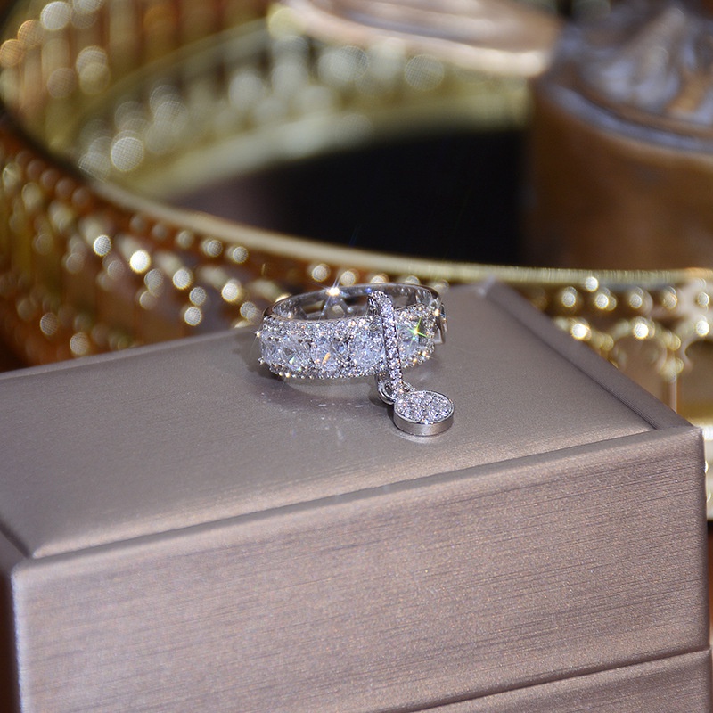 Nhẫn mở đính đá zircon tinh tế thời trang cho nữ