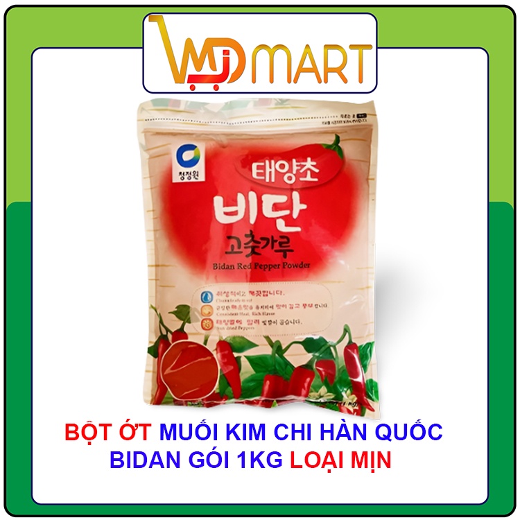 Bột ớt Nhập khẩu Hàn Quốc Bidan Muối Kim chi Túi 1kg
