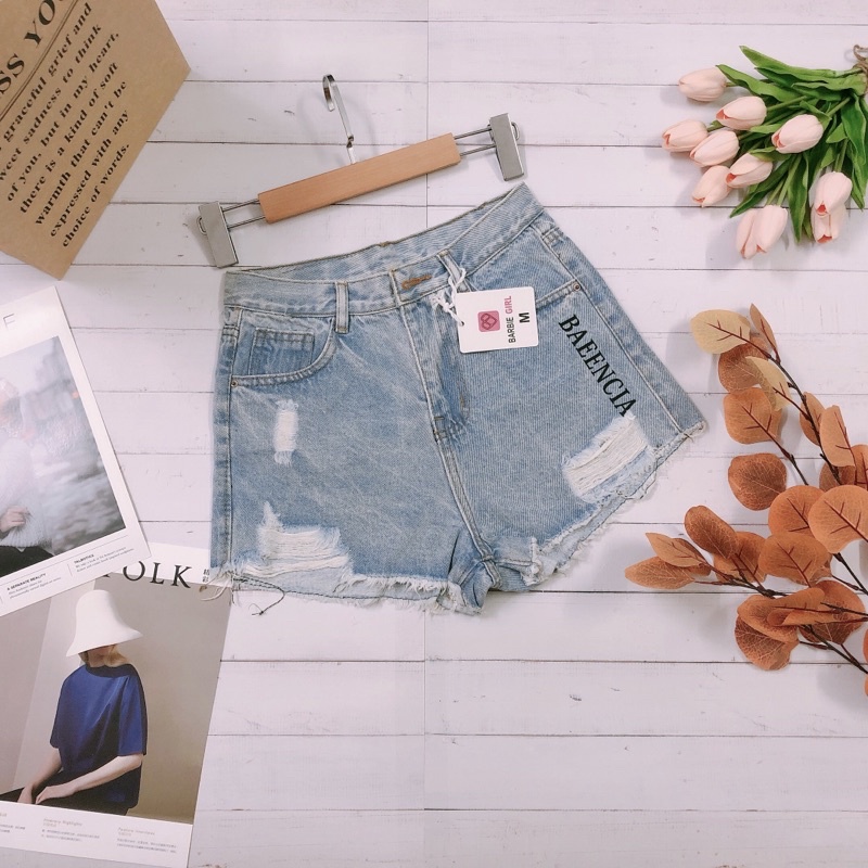 Quần short Nữ ống rộng lưng cao gập gấu mặc nhà đi chơi phong cách trẻ trung MQ Fashion SN02