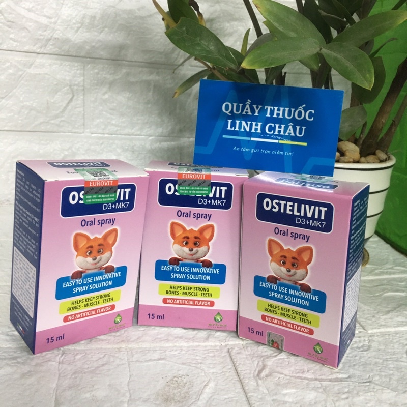 Vitamin D3 K2 dạng xịt cho bé OSTELIVIT D3+MK7 hỗ trợ tăng chiều cao, kích thích mọc răng | Nhập khẩu chính hãng Italia