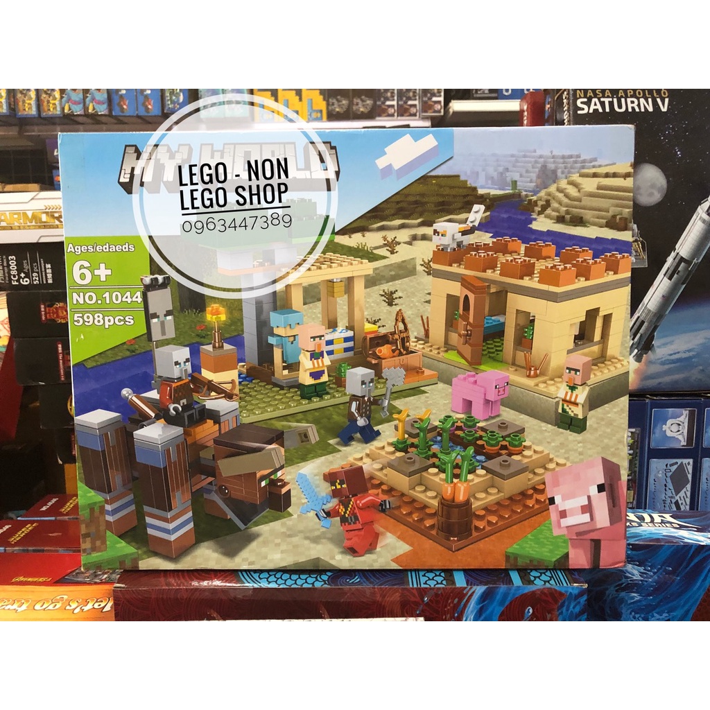 Lego 21160 - SX 1044 ( Lắp Ghép Minecraft Cuộc Đột Kích Của Bọn Illager Bò Rừng 598 Mảnh )