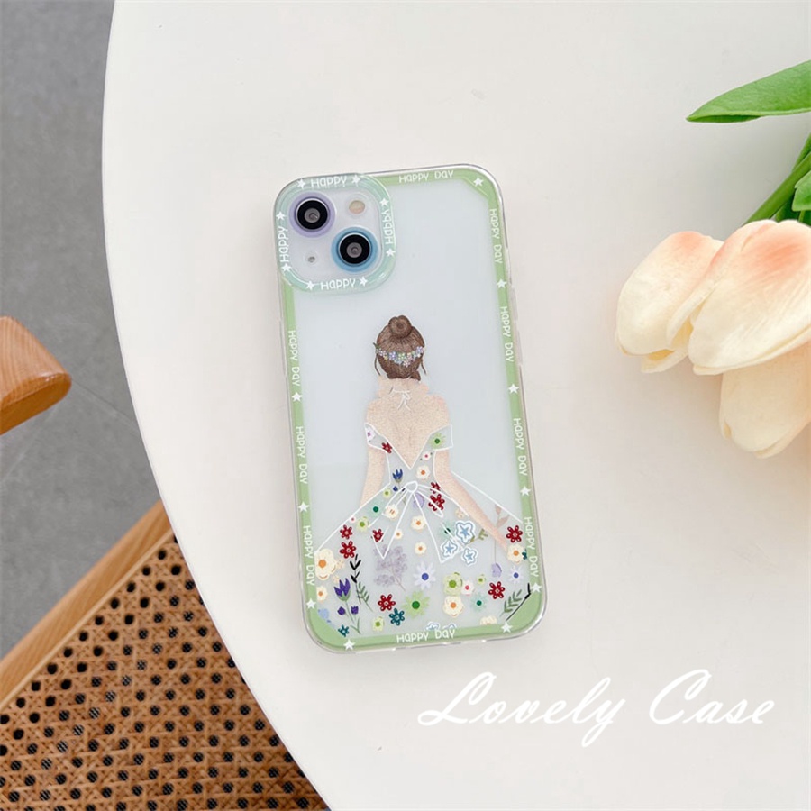 Ốp Điện Thoại Mềm Trong Suốt Họa Tiết Hoa Cho iPhone 13 12 11 Pro Max SE2020 X XR Xs Max 7 8 6 6s Plus