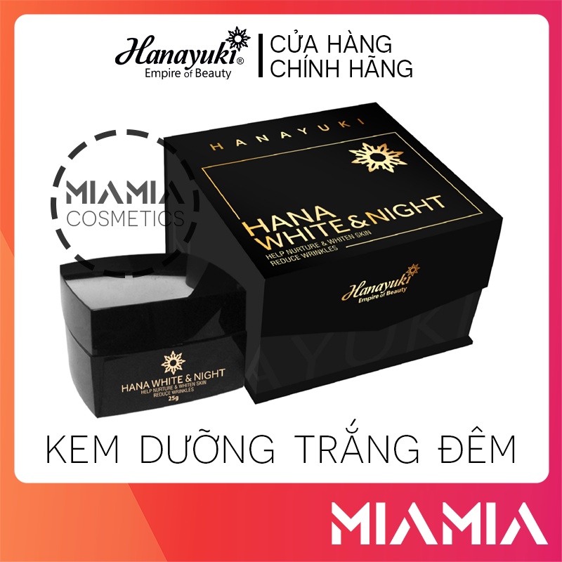 Kem Face Dưỡng Trắng Da Ban Đêm Hana White Night chính hãng Mỹ Phẩm Hanayuki - 8936205370308