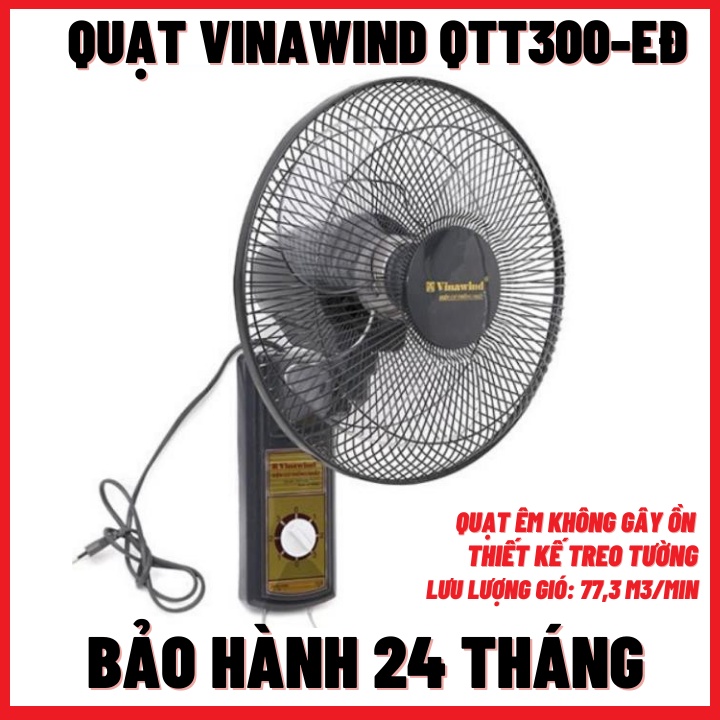 Quạt Treo Tường Mini Điện Cơ Thống Nhất Vinawind QTT300-EĐ Sải Cánh 300mm-Bảo Hành 24 Tháng