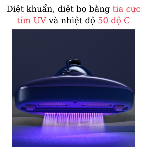 [BH 6 THÁNG] Máy hút bụi giường không dây, CHÍNH HÃNG CHIGO, lực hút 10.000 Pa, diệt khuẩn bằng tia UV và nhiệt độ 50 độ