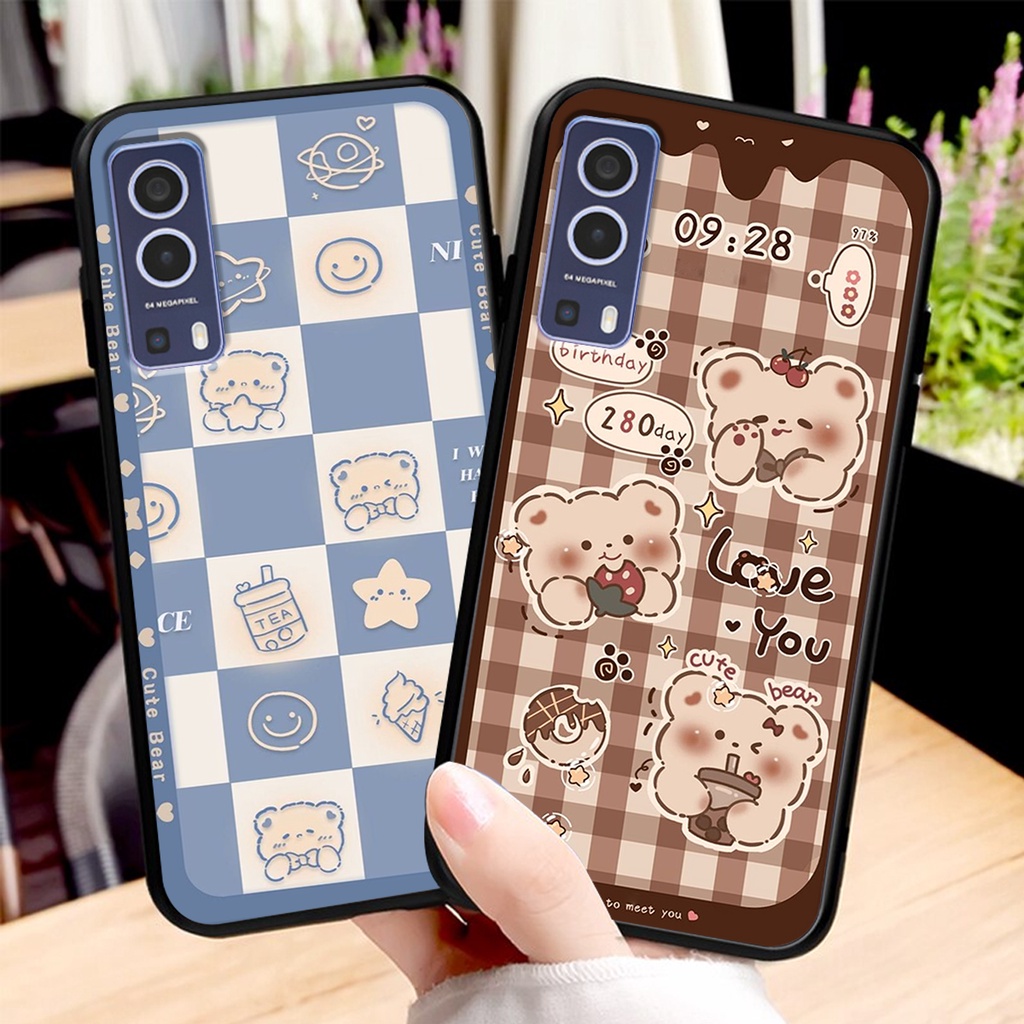 Ốp lưng Vivo Y72 in hình 3D GẤU cute be@r, soda, happy day cực hot ,thời thượng