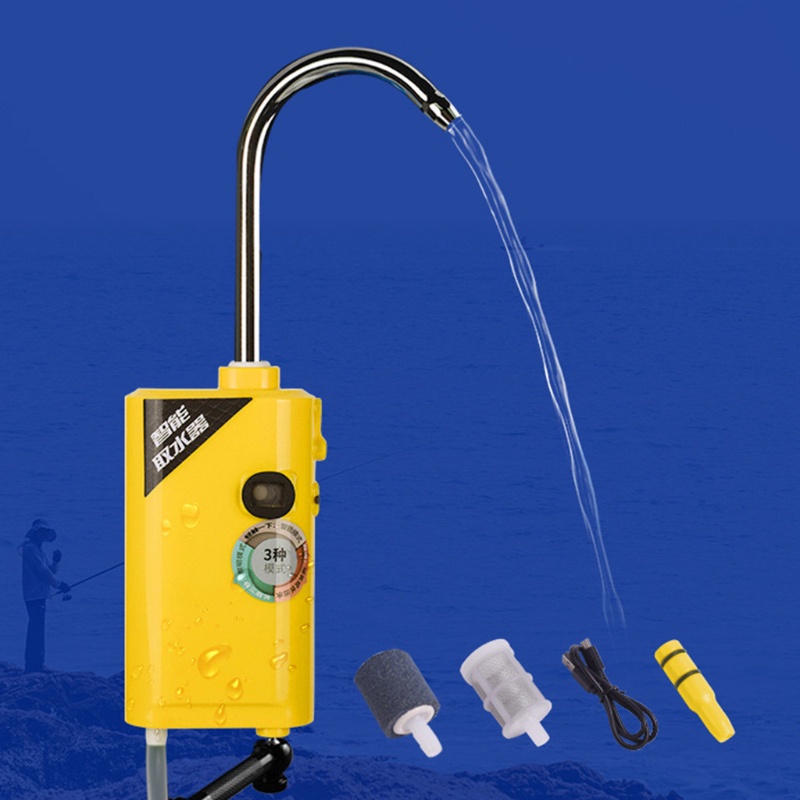 QQ Máy Bơm Sục Khí Cho Bể Cá Có Đèn LED L