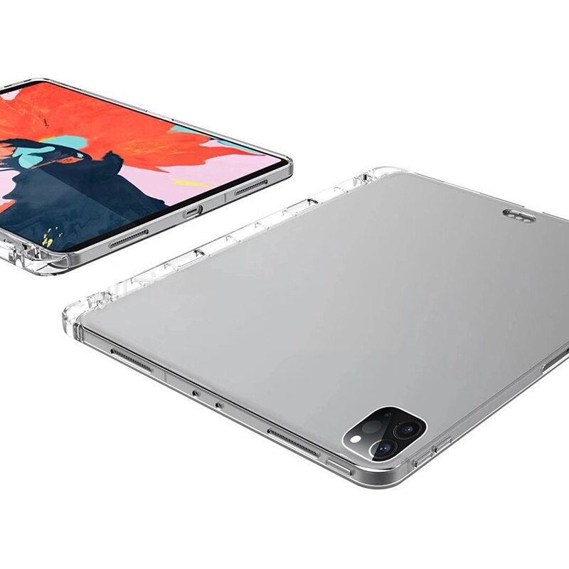 Silicone Ốp Máy Tính Bảng Silicon Có Ngăn Đựng Bút Cho Ipad Pro 11 2021 A2459 A2031 Pro 12.9 2021 A2379 A2461 Pro 11 12.9 2018 2020