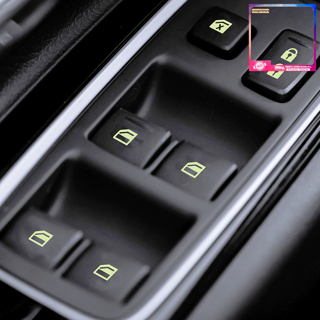 Miếng Dán Trang Trí Nút Bấm Cửa Xe Hơi Phản Quang Tự Dính Chất Liệu Pet