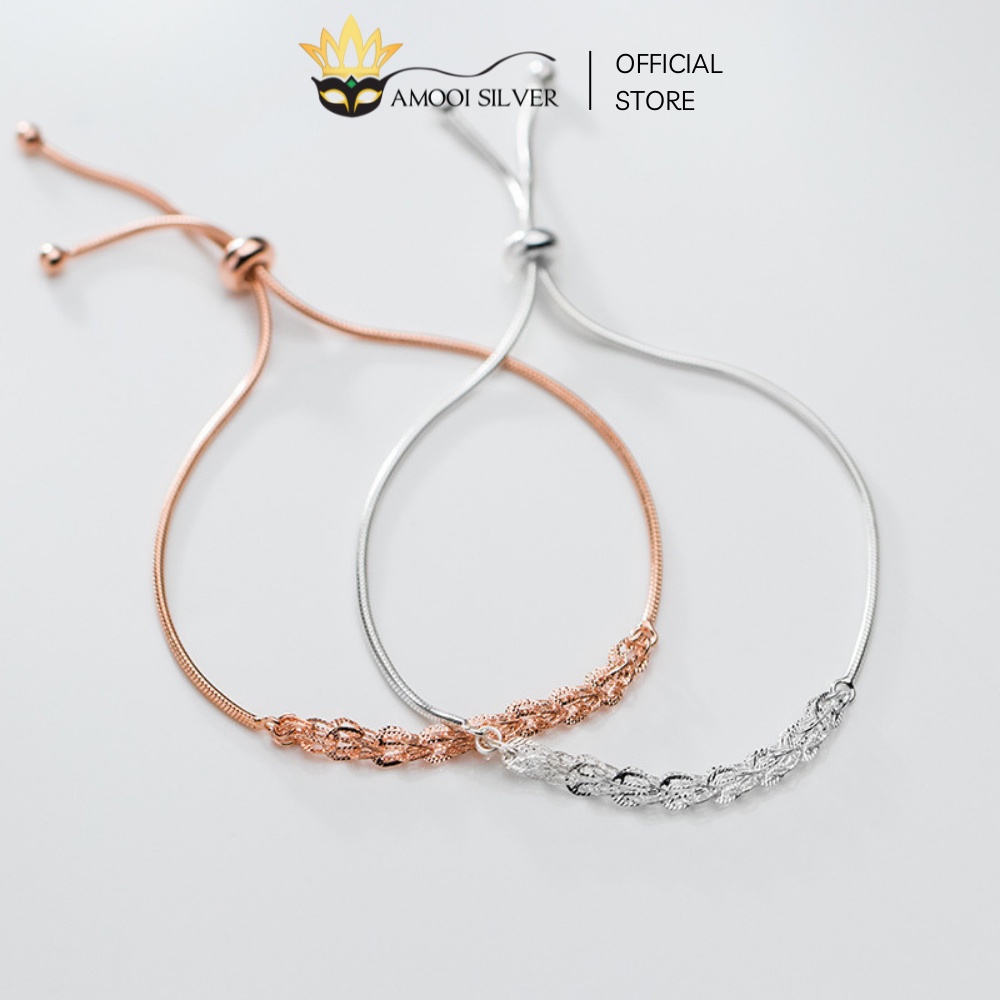 Lắc Tay Bạc S925 Dây Rút Đuôi Phụng Đính Đá Cao Cấp - Amooi Silver AT32