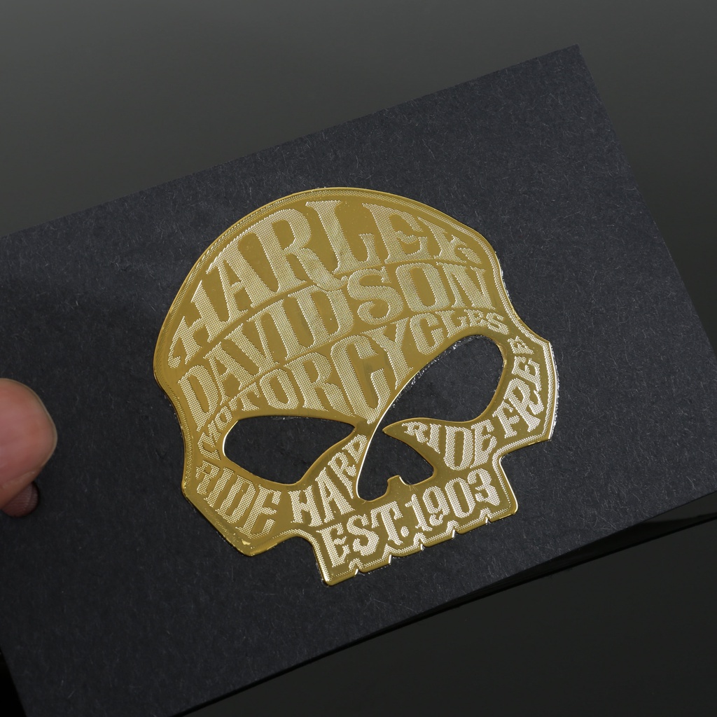 Miếng dán kim loại trang trí mũ bảo hiểm laptop điện thoại hình Harley