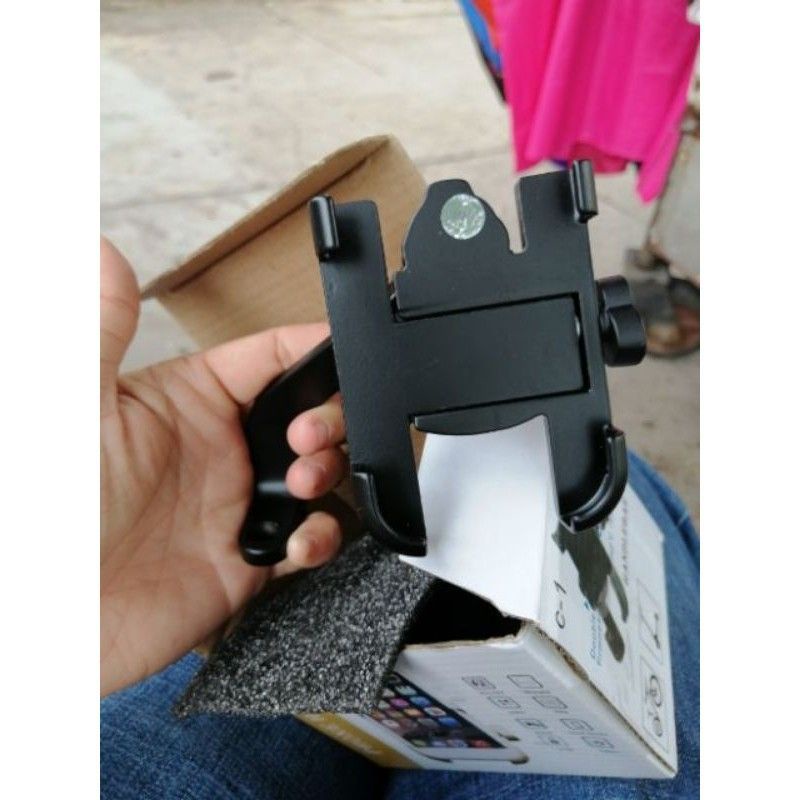 Dù mini che nắng và chống thấm cho điện thoại trên giá đỡ